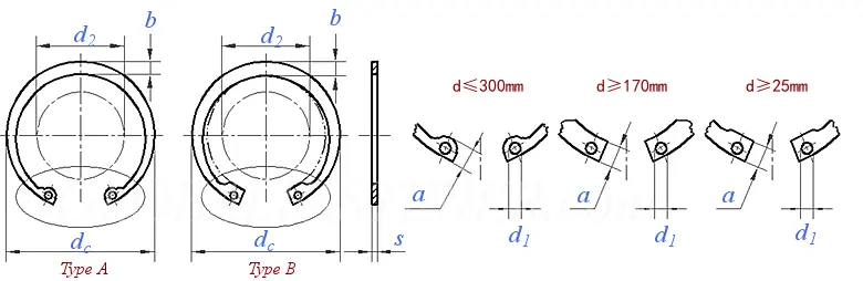 Stainless Steel Din 472 Internal Circlip Hole Retaining Ring