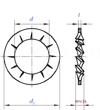 Stainless Steel Din 6798j Double Conical Spring Washer
